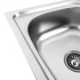 Зображення Кухонна мийка з нержавіючої сталі прямокутна Platinum ДЕКОР 7848 (0,8/180 мм) ИМ Light-Deco 3 