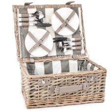 Кошик для пікніка Light House"Естетика" на 6 осіб, білий (0503-009)