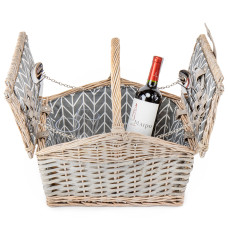 Кошик для пікніка Light House "Прогулянка" на 2 особи, білий (0503-012)