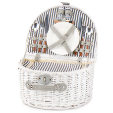 Кошик для пікніка Light House "Релакс" на 2 особи, білий (0503-017)