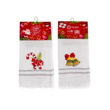 Набір рушників кухонних з бахромою christmas 40x60 см (2 шт) Набір рушників кухонних з бахромою christmas 40x60 см (2 шт)