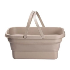 Складаний кошик для пікніка з кришкою-столиком Light House LG-30125 BEG Бежева