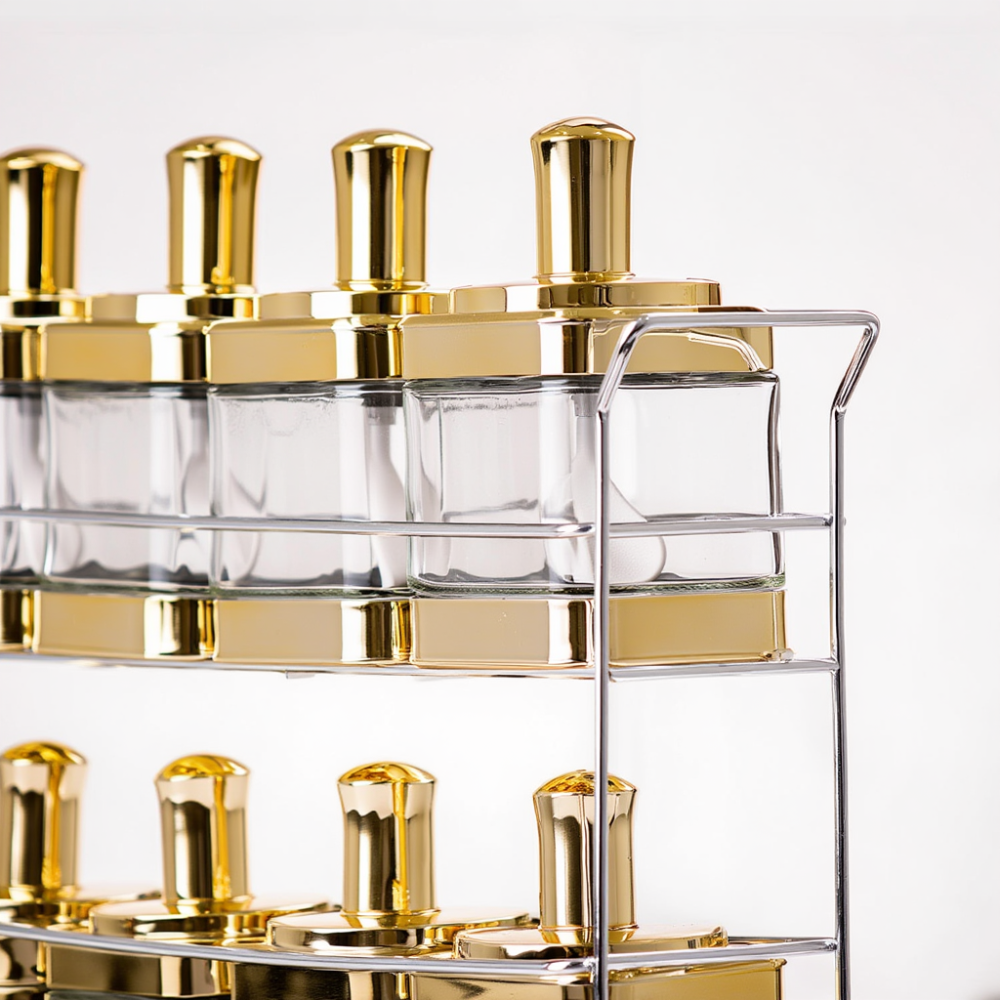 Изображение Набор емкостей для специй на подставке 8 шт. (350 мл) Gold HP-1338 ИМ Light-Deco 1 