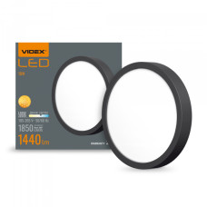Светильник светодиодный накладной круглый LED VIDEX 18W 5000K Black черный