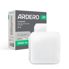 Накладний квадратний світлодіодний світильник Ardero 36Вт 5000К IP40 AL806ARD (80300) Накладний квадратний світлодіодний світильник Ardero 36Вт 5000К IP40 AL806ARD (80300)