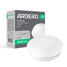 Накладний круглий світлодіодний світильник Ardero 24Вт 5000К IP40 AL805ARD (80295) Накладний круглий світлодіодний світильник Ardero 24Вт 5000К IP40 AL805ARD (80295)