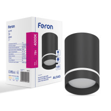 Светодиодный накладной светильник Feron AL543 7Вт 4000K черный Светодиодный накладной светильник Feron AL543 7Вт 4000K черный