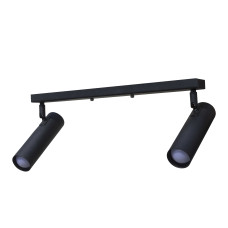 Світильник із поворотними плафонами на планці MSK Electric Telescope NL 1750-2 BK