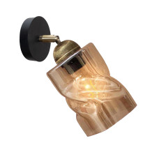 Світильник настінно-стельовий MSK Electric Tornado під одну лампу PL 202415-1 BK