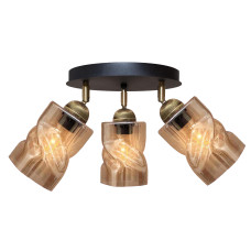 Світильник стельовий MSK Electric Tornado поворотний на круглій основі PL 202415-3R BK