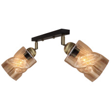 Світильник стельовий MSK Electric Tornado поворотний під дві лампи PL 202415-2 BK