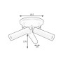 Зображення Світильник на три плафони з круглою основою MSK Electric Telescope NL 1750-3R ИМ Light-Deco 3 