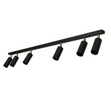 Світильник стельовий MSK Electric Tube спот з поворотними механізмами NL 1105-6 чорний