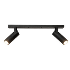 Світильник спот стельовий поворотний MSK Electric Focus під дві лампи Е27 чорний NL 14050-2 BK