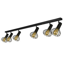 Світильник лофт MSK Electric Lotus стельовий NL 14151-6 BK