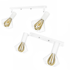 Світильник лофт MSK Electric Diadem настінно-стельовий NL 22151-2W білий