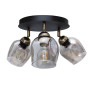 Зображення Світильник стельовий MSK Electric Enigma поворотний під три лампи на круглій основі PL 20241-3R BK ИМ Light-Deco 3 