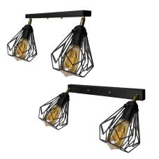 Світильник у стилі лофт MSK Electric Milan з поворотним механізмом NL 5381-2 чорний