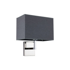 Настінний світильник Бра Nowodvorski 9218 Hotel E27 1x60W IP20 Chrom хром, плафон сірий