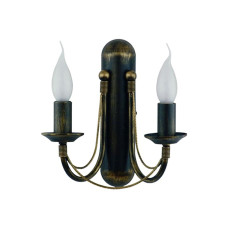 Бра свічки Nowodvorski 203 Ares E14 2x60W IP20 Brown колір коричневий із золотою патиною