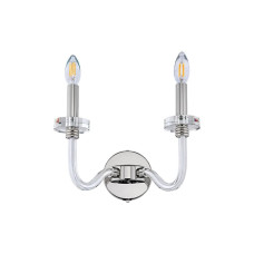 Настінний світильник Бра свічки 8155 Hampton Е14 2x40W IP20 Chrom хром + прозорий
