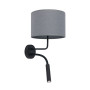 Зображення Бра з абажуром Nowodvorski 9071 Hotel Plus IP20 Bl колір чорний, абажур сірий  ИМ Light-Deco 