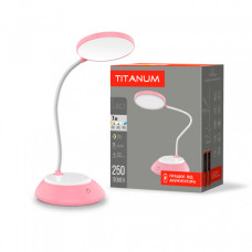 Настільна лампа світлодіодна з акумулятором LED TITANUM TLTF-022P 7W 3000-6500K USB рожева