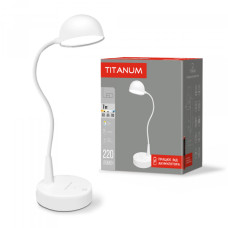 Настільна лампа з акумулятором світлодіодна LED TITANUM TLTF-012W 7W 3000-6000K біла