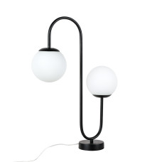 Настільна лампа, світильник настільний Levistella 7841027-2 BK+WH чорна, плафон білий