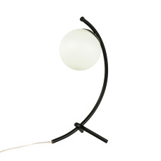 Настільна лампа, світильник настільний Levistella 7841026-1 BK+WH чорна, плафон білий
