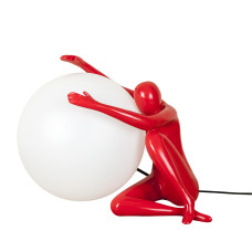 Світильник настільний, настільна лампа декоративна Levistella 999003 RED червоний, плафон білий 