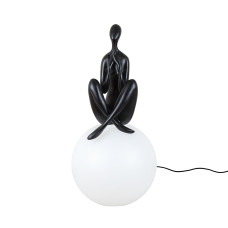 Світильник настільний, настільна лампа декоративна Levistella 999005 BK чорна, плафон білий 