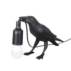 Підлогово-настільний світильник, настільна лампа декоративна Light House LS-19417 BK Ворона чорна