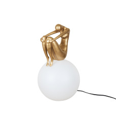 Настільний світильник, настільна лампа декоративна Levistella 999001 GD золото, плафон білий 