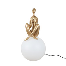 Світильник настільний, настільна лампа декоративна Levistella 999005 GD золото, плафон білий