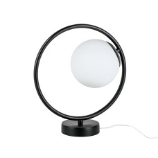 Настільна лампа, світильник настільний Levistella 7841028-1 BK+WH чорна, плафон білий