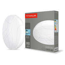 Світильник світлодіодний настінно-стельовий LED TITANUM 32W 5000K Криві лінії білий