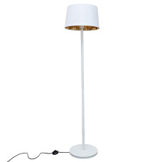 Торшер MSK Electric Palermo з білим плафоном з тканини під лампу Е27 з білою основою NL 3621 WH+WH Торшер MSK Electric Palermo з білим плафоном з тканини під лампу Е27 з білою основою NL 3621 WH+WH