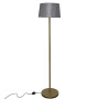 Зображення Торшер MSK Electric з сірим плафоном із тканини під лампу Е27 із золотою основою NL 3621 GD+GR ИМ Light-Deco 1 