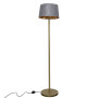 Зображення Торшер MSK Electric з сірим плафоном із тканини під лампу Е27 із золотою основою NL 3621 GD+GR ИМ Light-Deco 