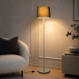 Зображення Торшер напольный MSK Electric Palermo c черным плафоном из ткани под лампу Е27 серебро NL 3621 SL+BK ИМ Light-Deco 1 