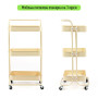 Зображення Этажерка мобильная трехъярусная универсальная из металла кремовая 45*37*82см SW-00002105 ИМ Light-Deco 1 