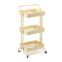 Зображення Этажерка мобильная трехъярусная универсальная из металла кремовая 45*37*82см SW-00002105 ИМ Light-Deco 