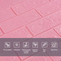 Зображення 3D панель самоклеюча цегла Рожевий 700х770х3мм (004-3) SW-00000231 ИМ Light-Deco 3 