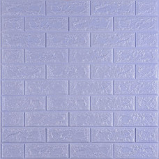 3D панель самоклеюча цегла світло-фіолетова 700x770x5мм (015-5) SW-00000083