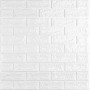 Зображення 3D панель самоклеюча цегла Біла Матова 700х770х5мм (001-5M) SW-00000587 ИМ Light-Deco 