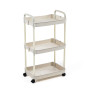 Зображення Этажерка мобильная трехъярусная универсальная пластиковая слоновая кость 41*25*72см SW-00002435 ИМ Light-Deco 
