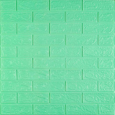 3D панель самоклеюча цегла М'ята 700x770x3мм (012-3) SW-00000233