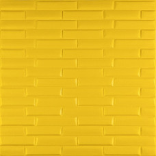 3D панель самоклеюча кладка жовта 700х770х7мм (037) SW-00000302