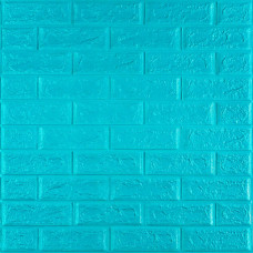 3D панель самоклеюча цегла Бірюза 700х770х5мм (002-5) SW-00000084